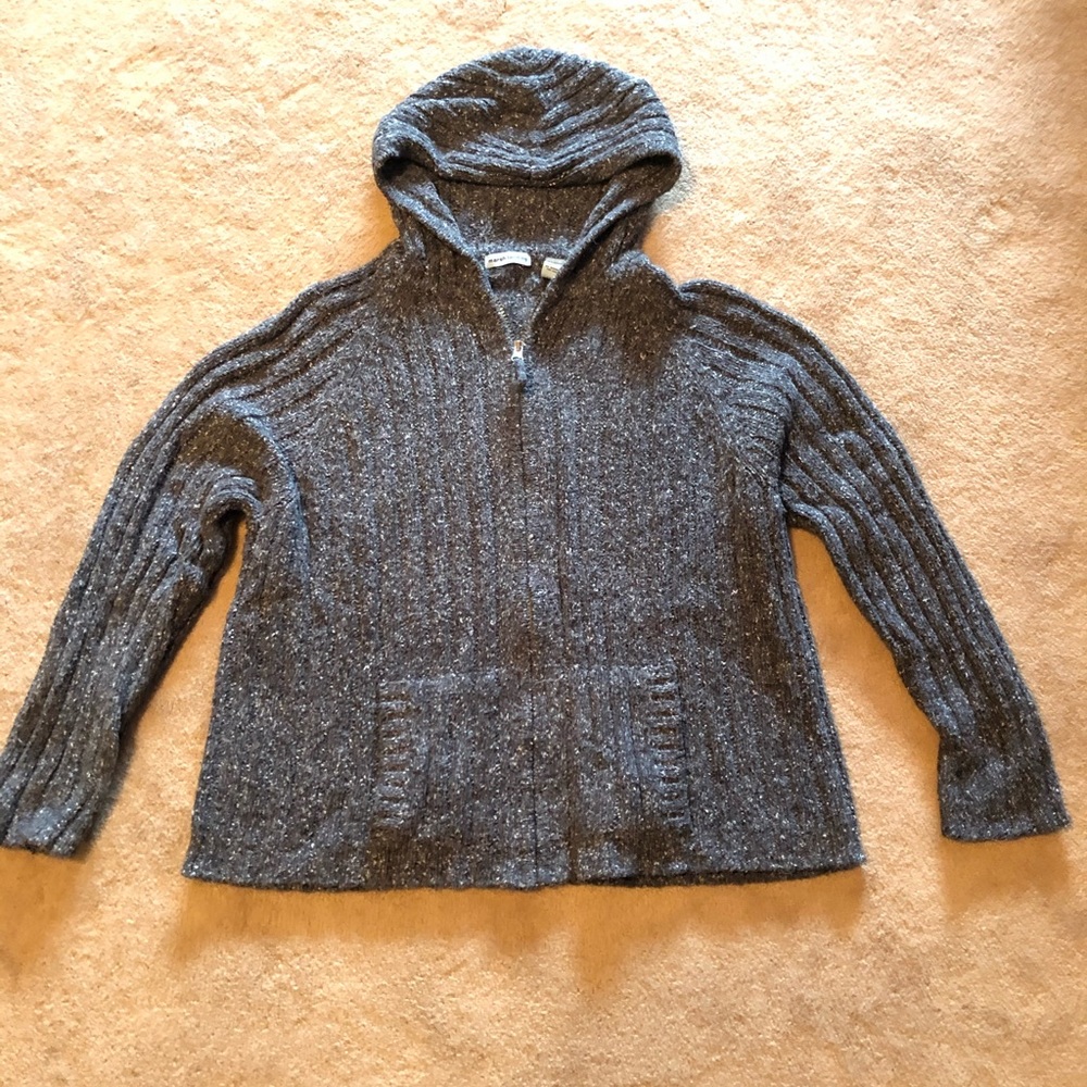 Marsh Landing zip up hoodie sweater gray Large